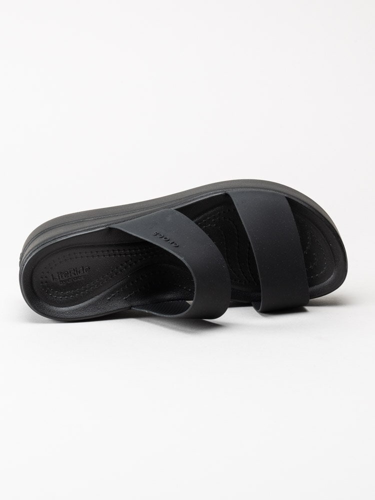 Crocs - Brooklyn Mid Wedge - Svarta slip in platåsandaler