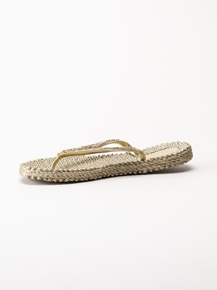 Ilse Jacobsen - Cheerful03G - Guldfärgade flip flop med glitter