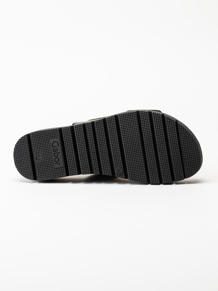 Gabor - Svarta slip in sandaler i lack och mocka