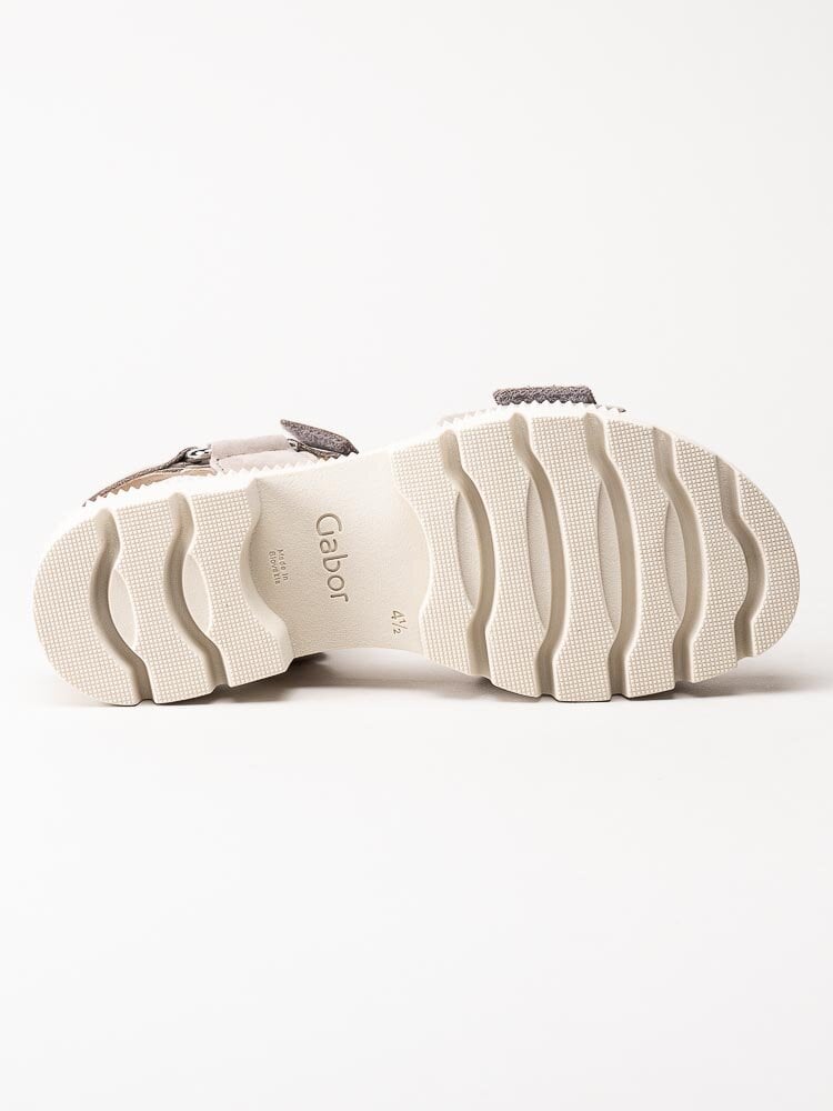 Gabor - Greige sandaler med grov sula