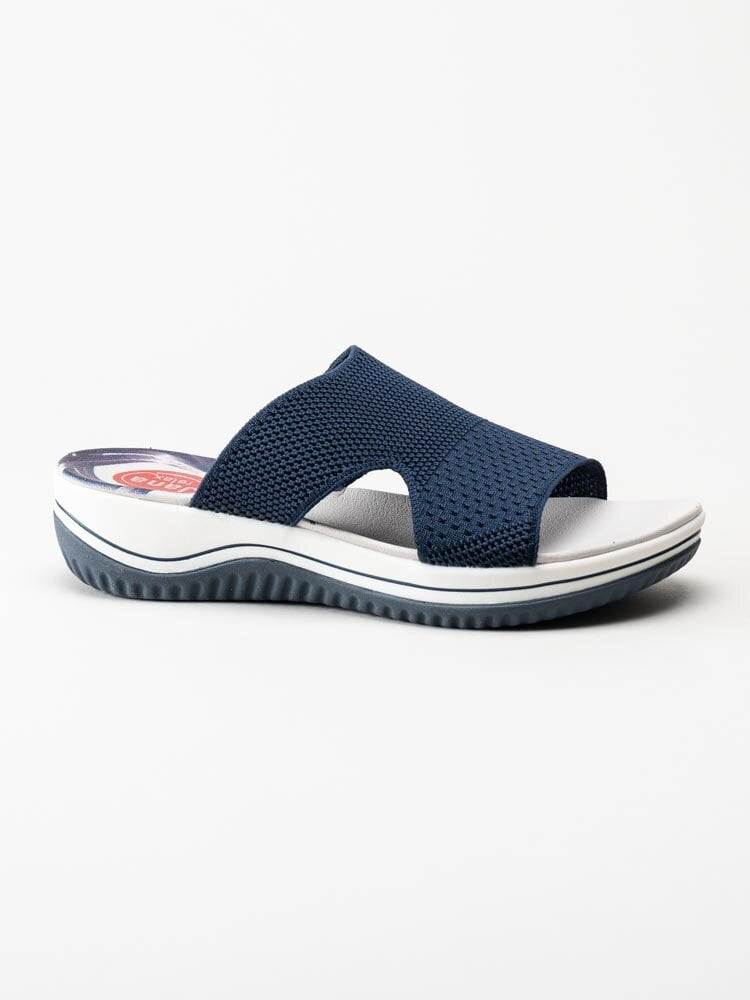 Jana - Unno - Blå slip in sandaler i textil