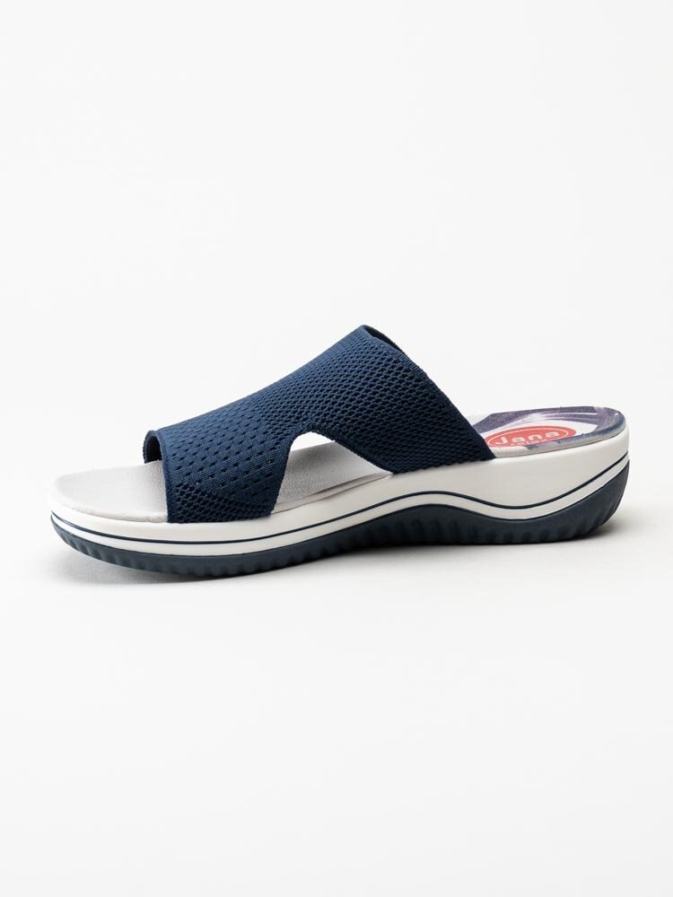 Jana - Unno - Blå slip in sandaler i textil