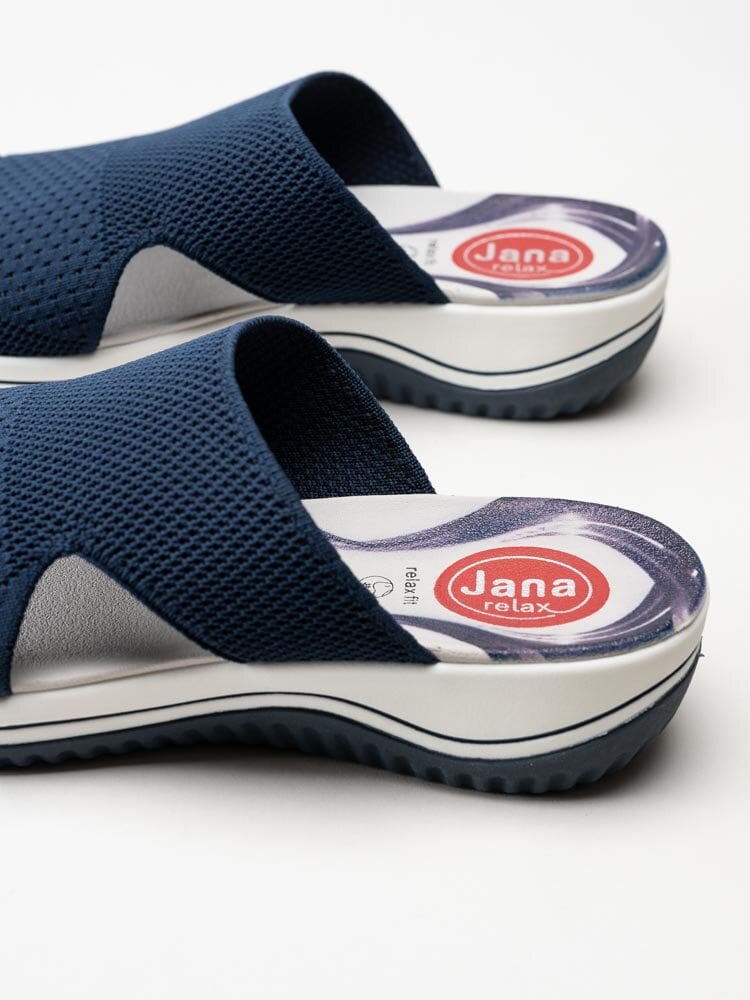 Jana - Unno - Blå slip in sandaler i textil