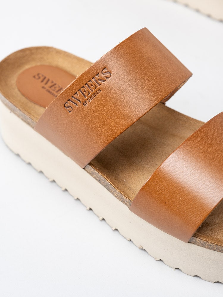 Sweeks - Hedda - Bruna slip in sandaler med platå