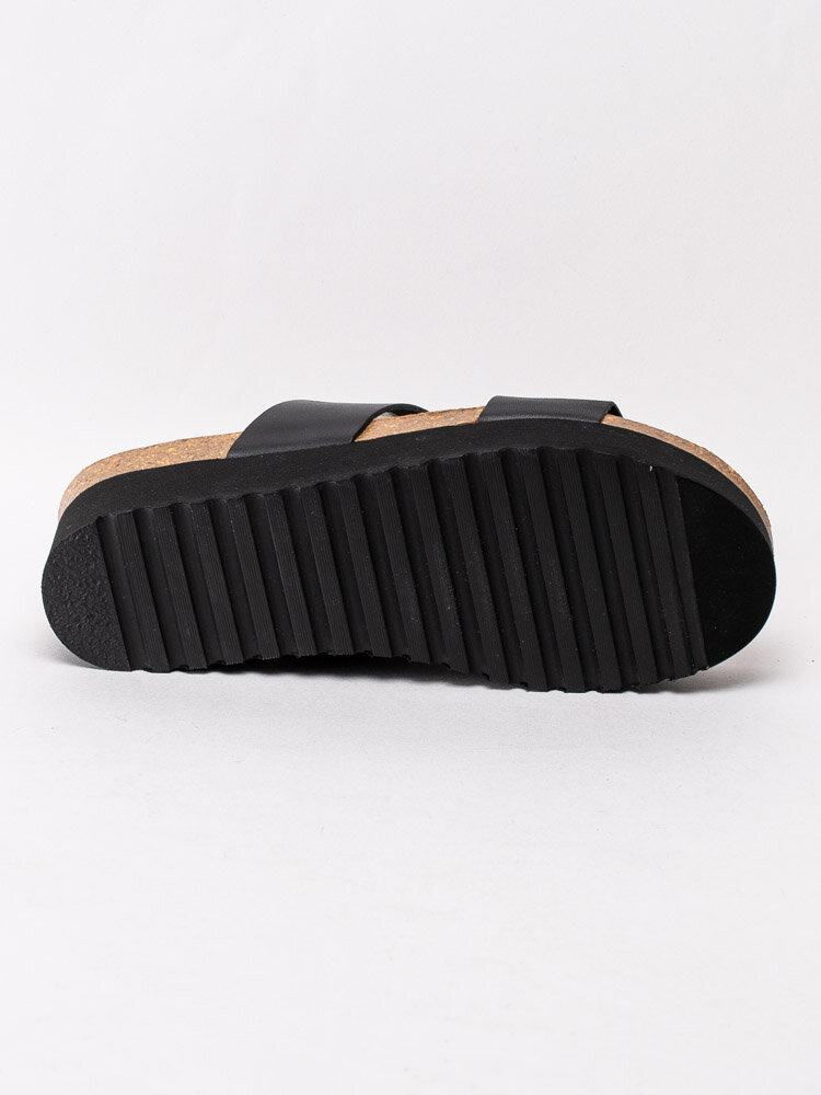 Sweeks - Hedda - Svarta slip in sandaler med platå