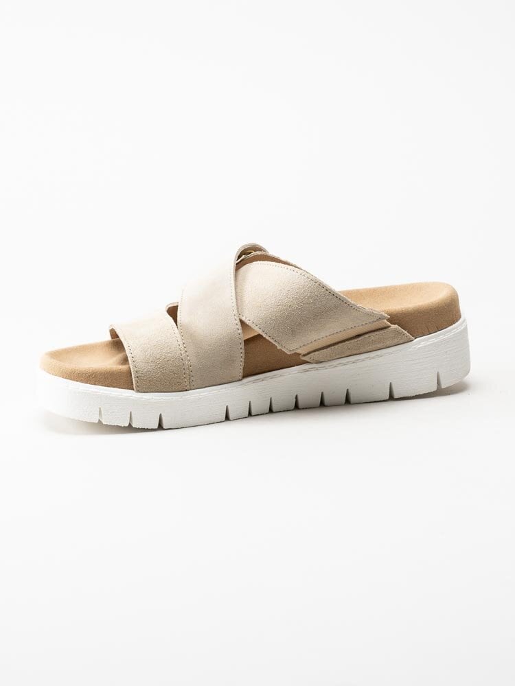 Sweeks - Gabriela - Beige slip in sandaler i mocka