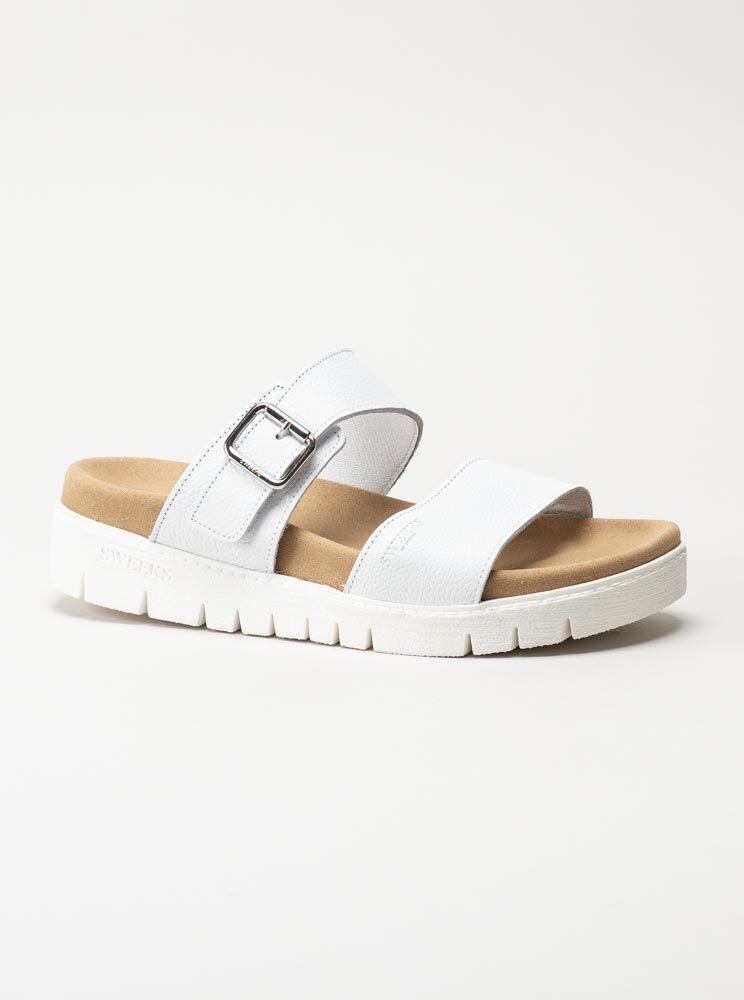 Sweeks - Gabriela - Vita slip in sandaler i skinn