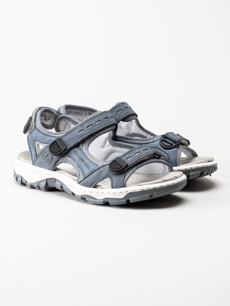 Rieker - Blå sportiga sandaler i textil