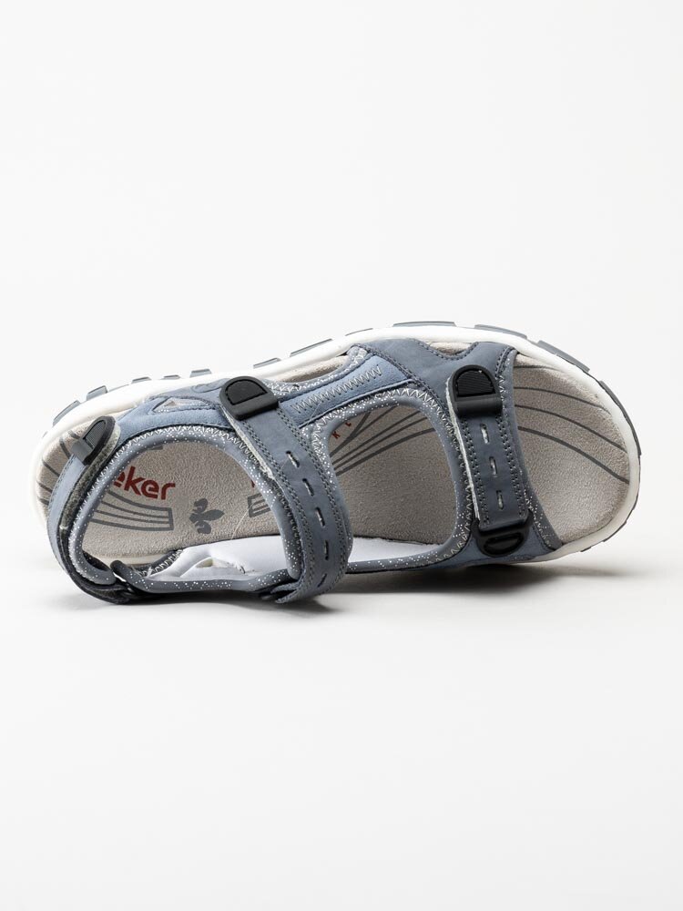 Rieker - Blå sportiga sandaler i textil