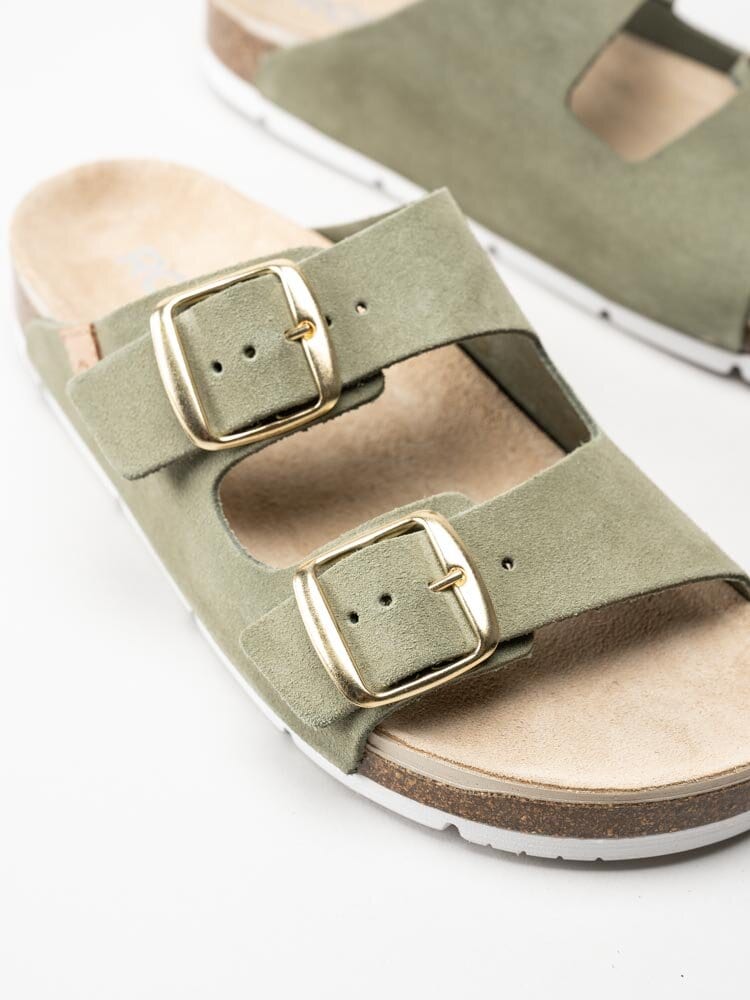 Rohde - Elba - Gröna slip in sandaler i mocka