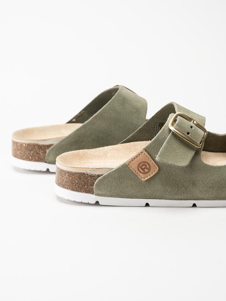 Rohde - Elba - Gröna slip in sandaler i mocka