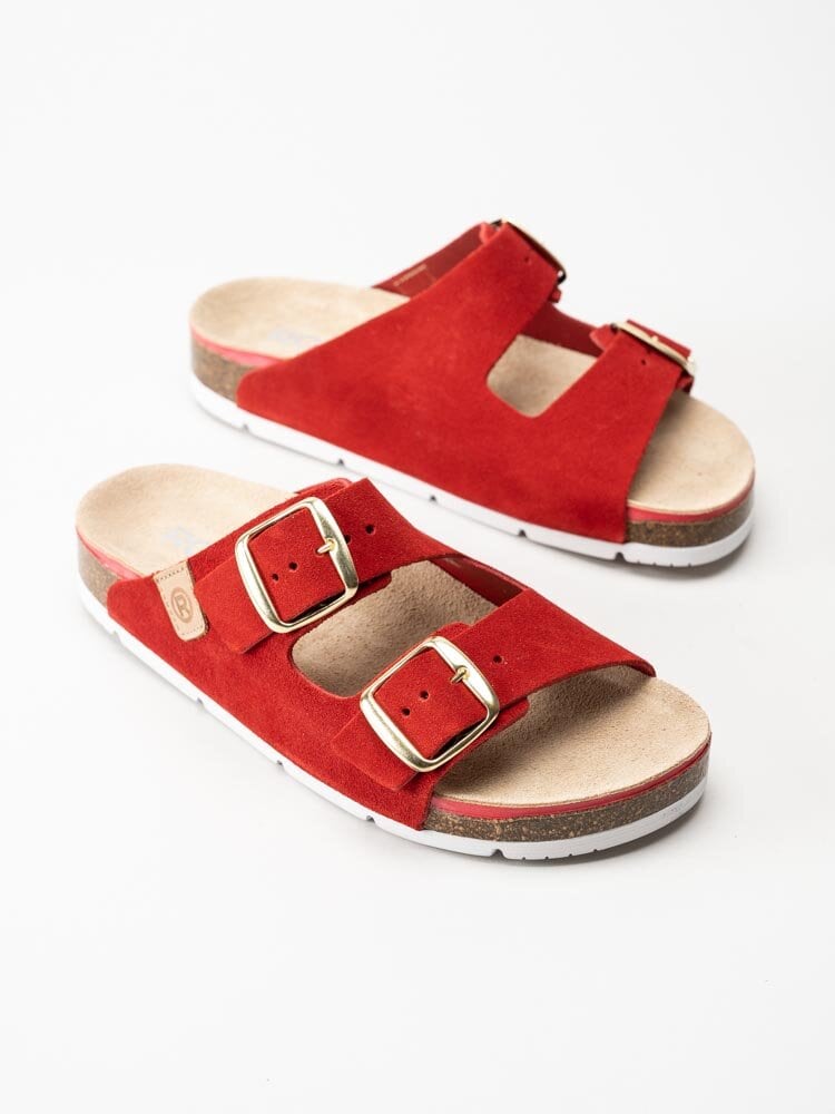 Rohde - Elba - Röda slip in sandaler i mocka