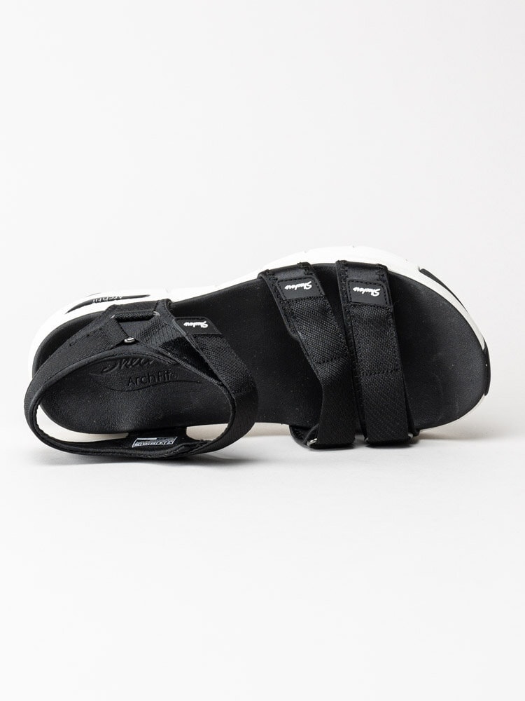 Skechers - Arch Fit - Svarta sandaler i textil