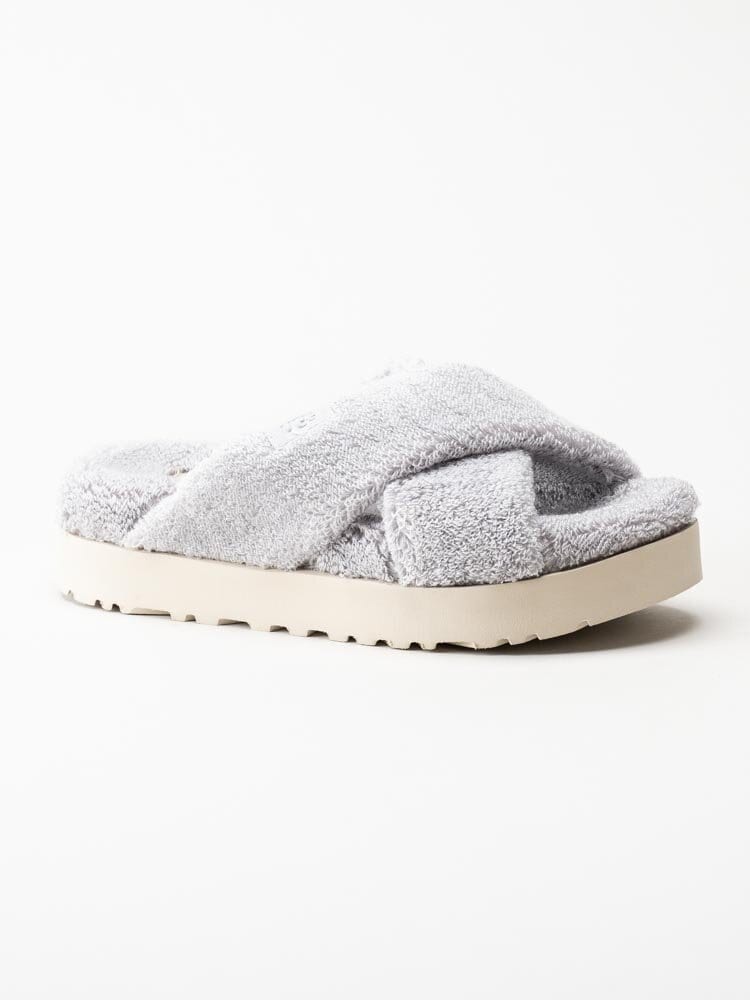 UGG - W Fuzz Sugar Terry C - Grå slip in tofflor i textil