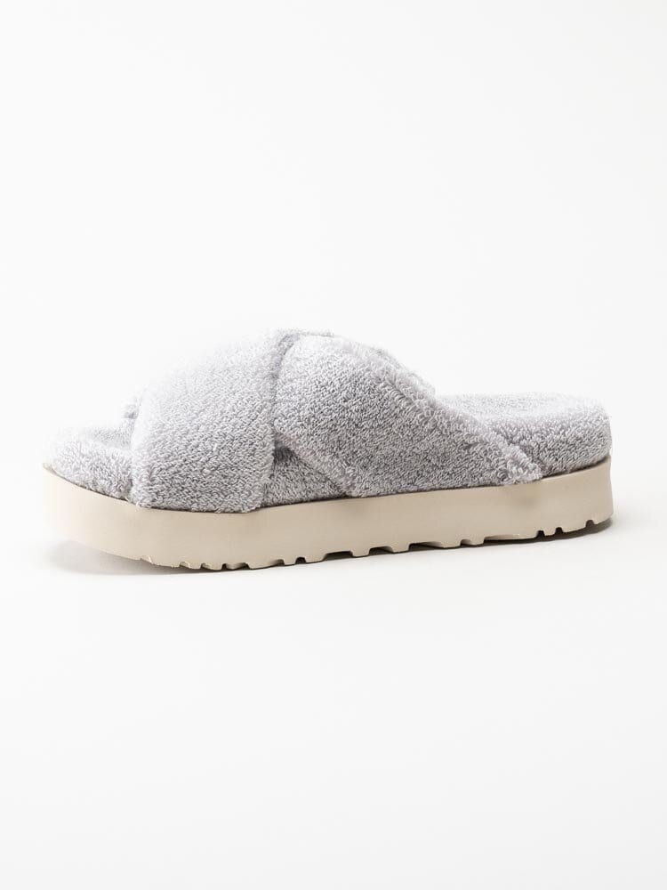 UGG - W Fuzz Sugar Terry C - Grå slip in tofflor i textil