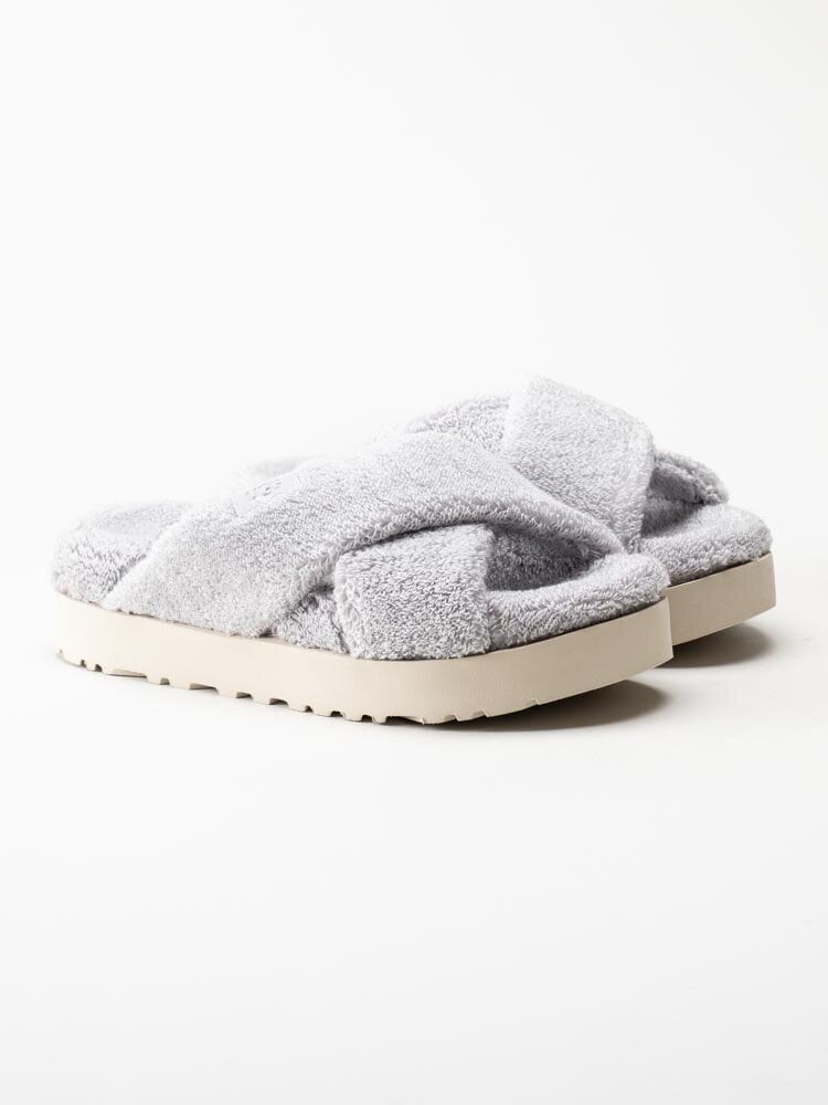 UGG - W Fuzz Sugar Terry C - Grå slip in tofflor i textil