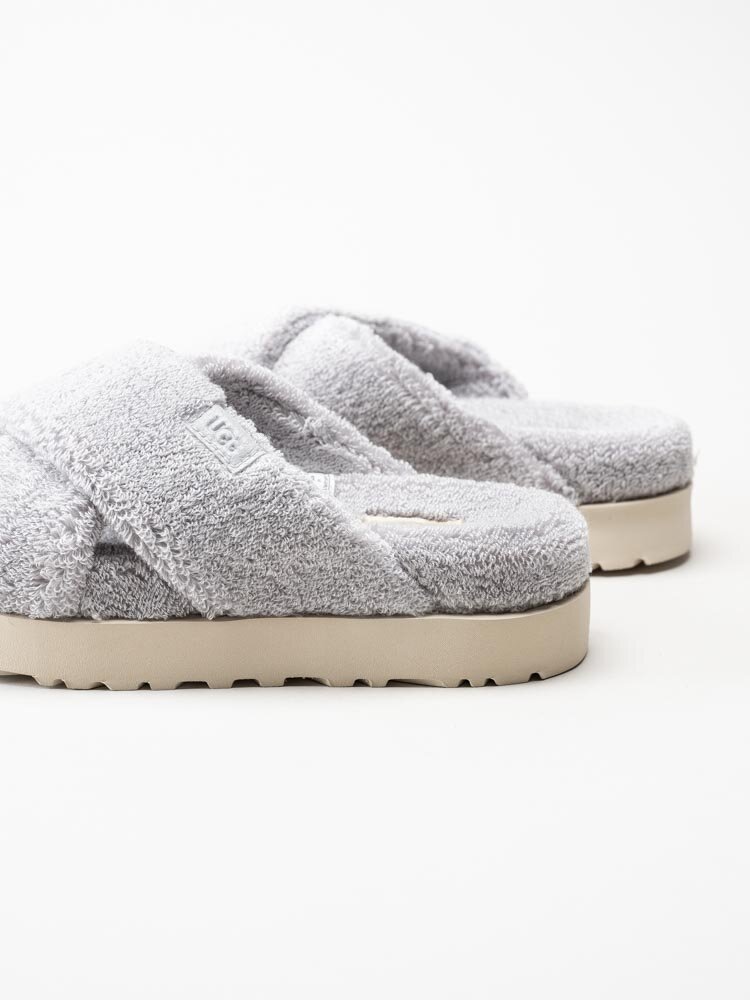 UGG - W Fuzz Sugar Terry C - Grå slip in tofflor i textil