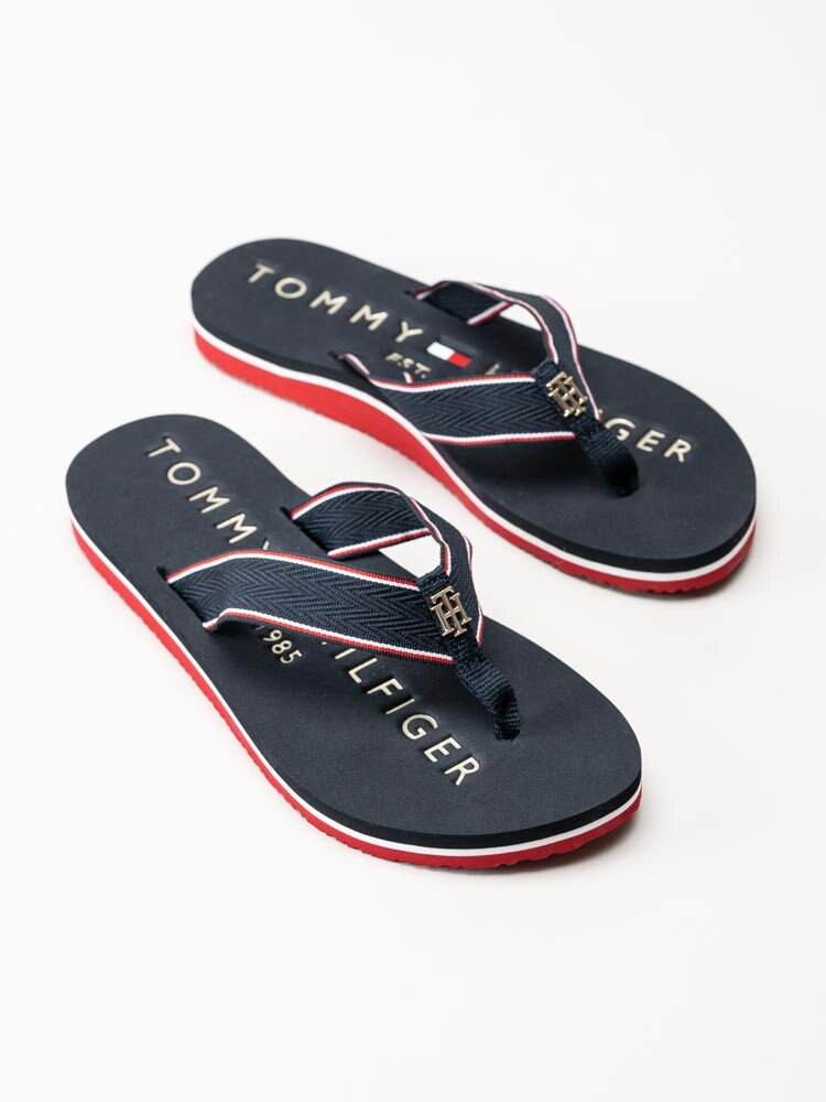 Tommy Hilfiger - Hardware Beach Sandal Flat - Blå flip flops