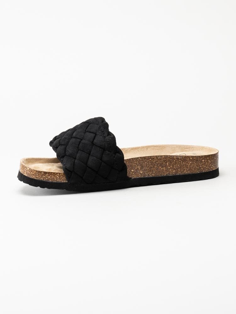 Duffy - Svarta slip in sandaler med flätad design