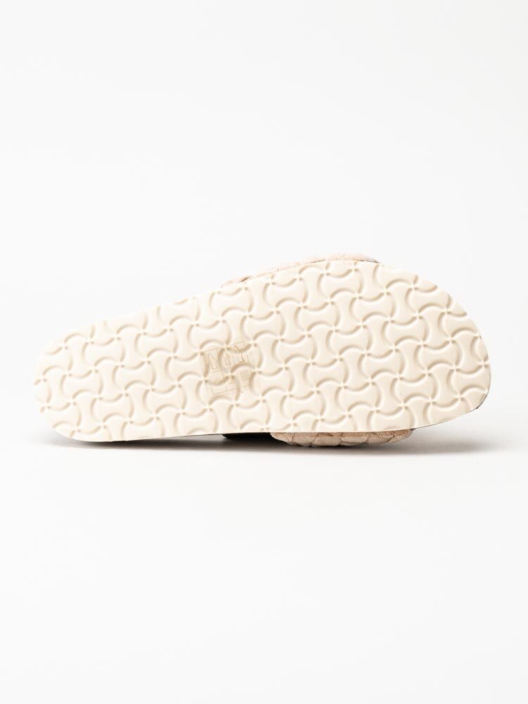 Duffy - Beige slip in sandaler med flätad design