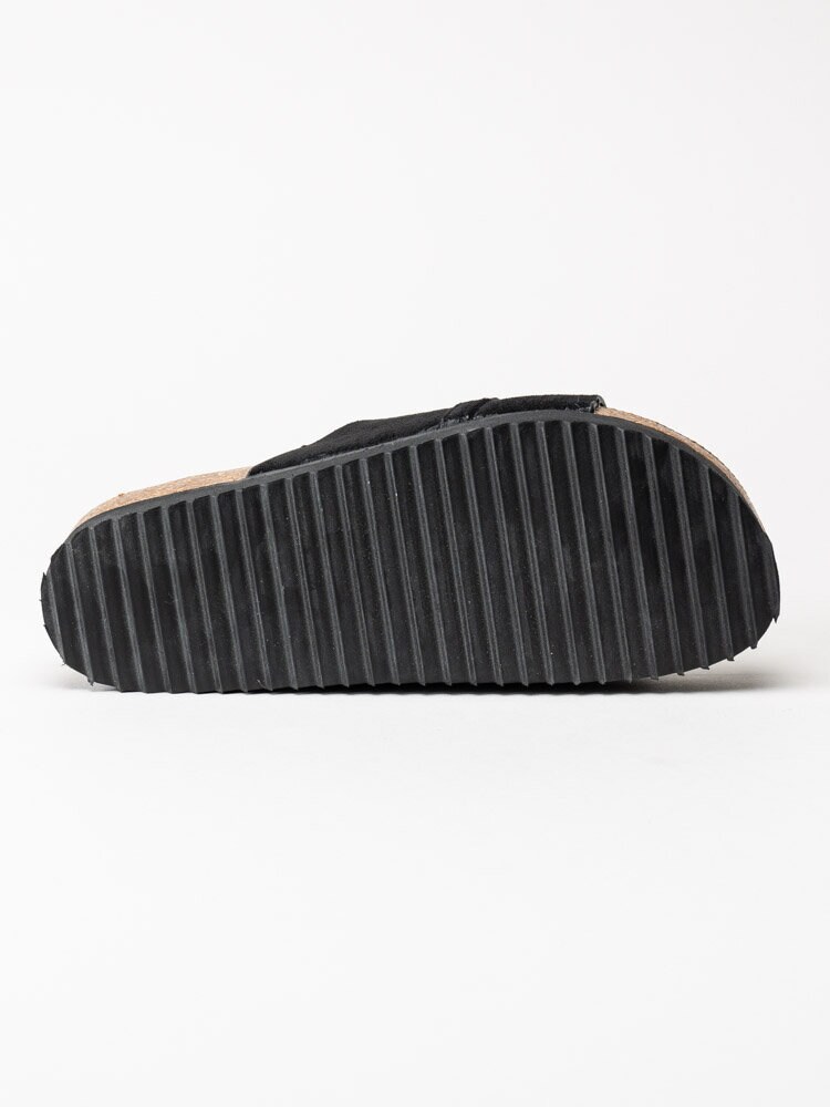 Duffy - Svarta slip in sandaler med dekorlänk