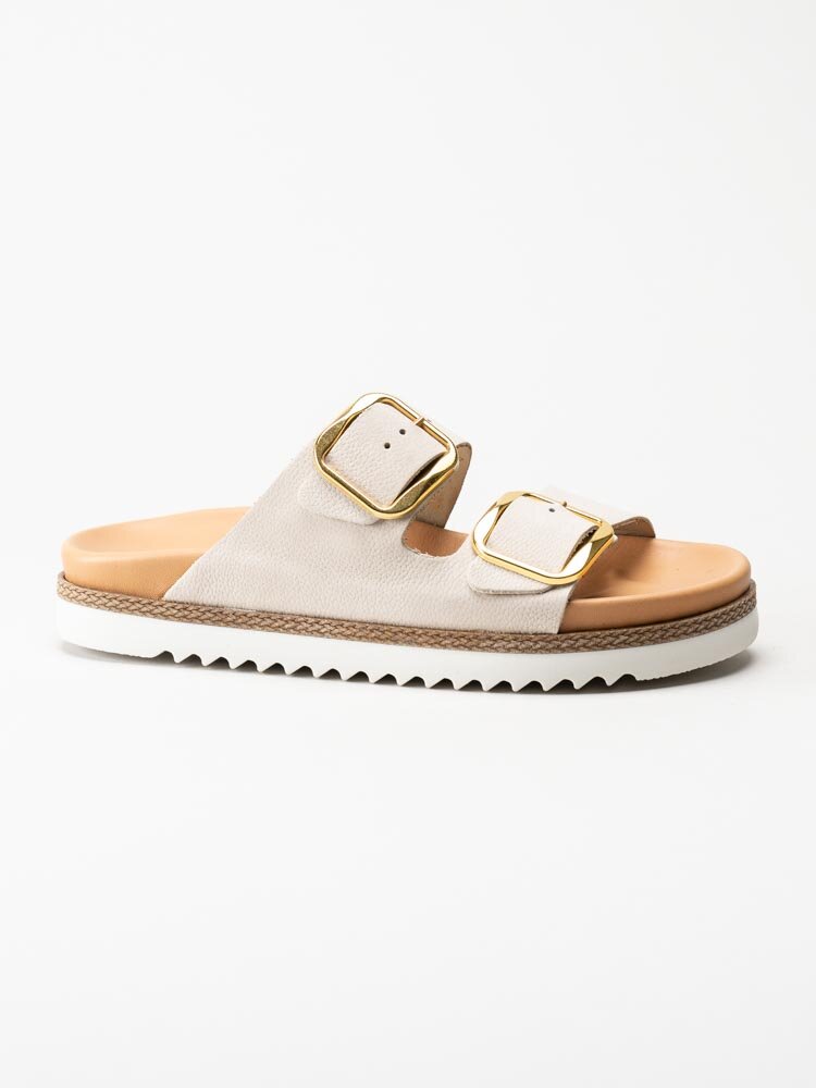 Tamaris - Beige slip in sandaler i nubuck
