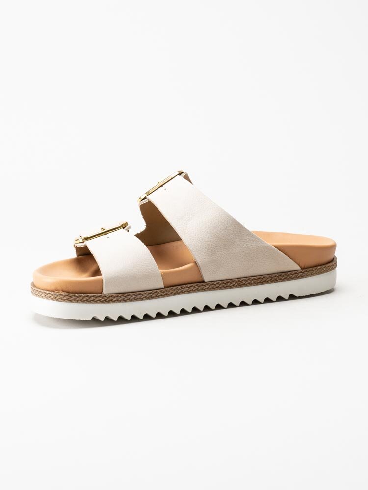Tamaris - Beige slip in sandaler i nubuck
