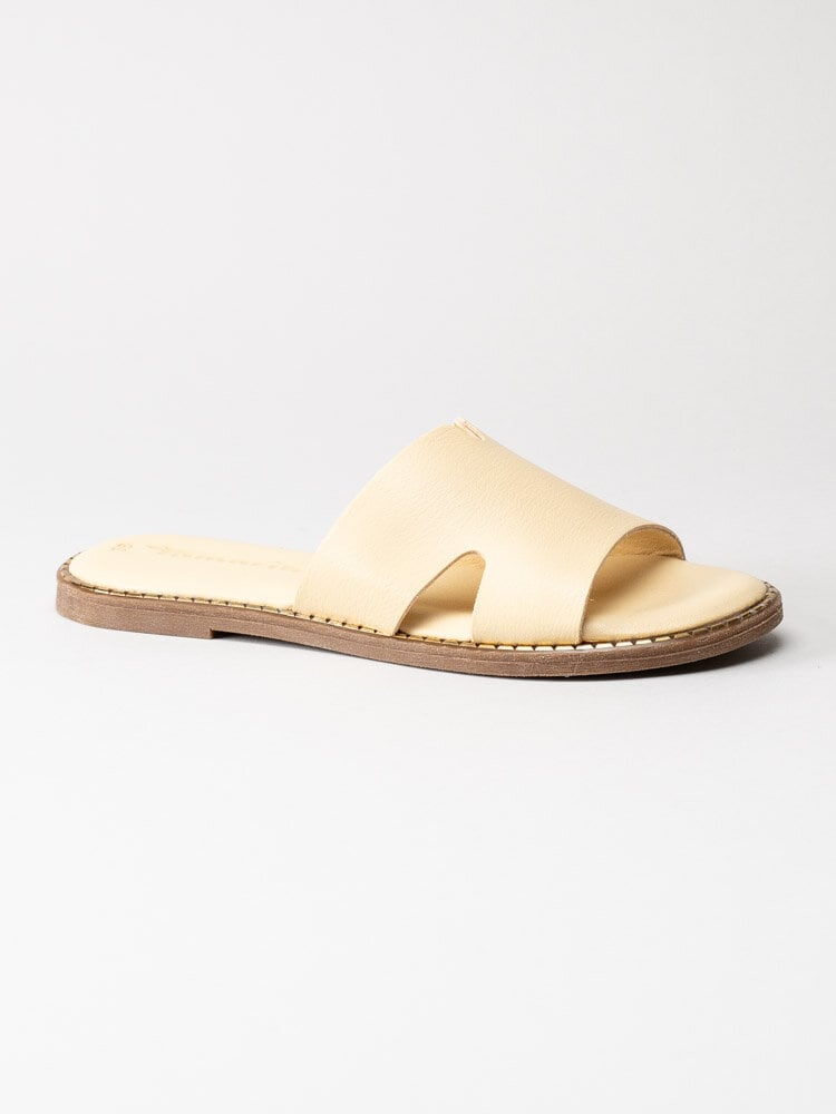 Tamaris - Gula slip in sandaler i skinn