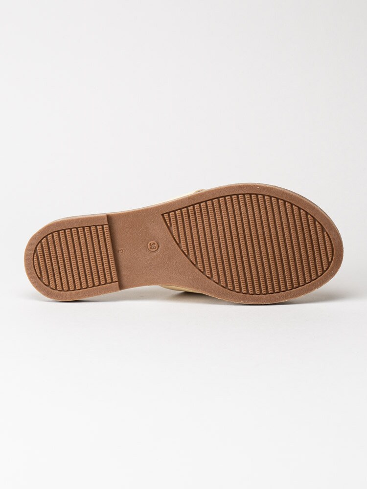 Tamaris - Gula slip in sandaler i skinn