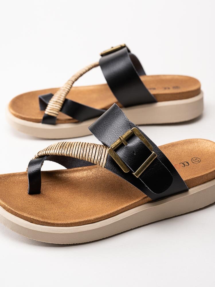 CC Resorts - Svarta slip in sandaler