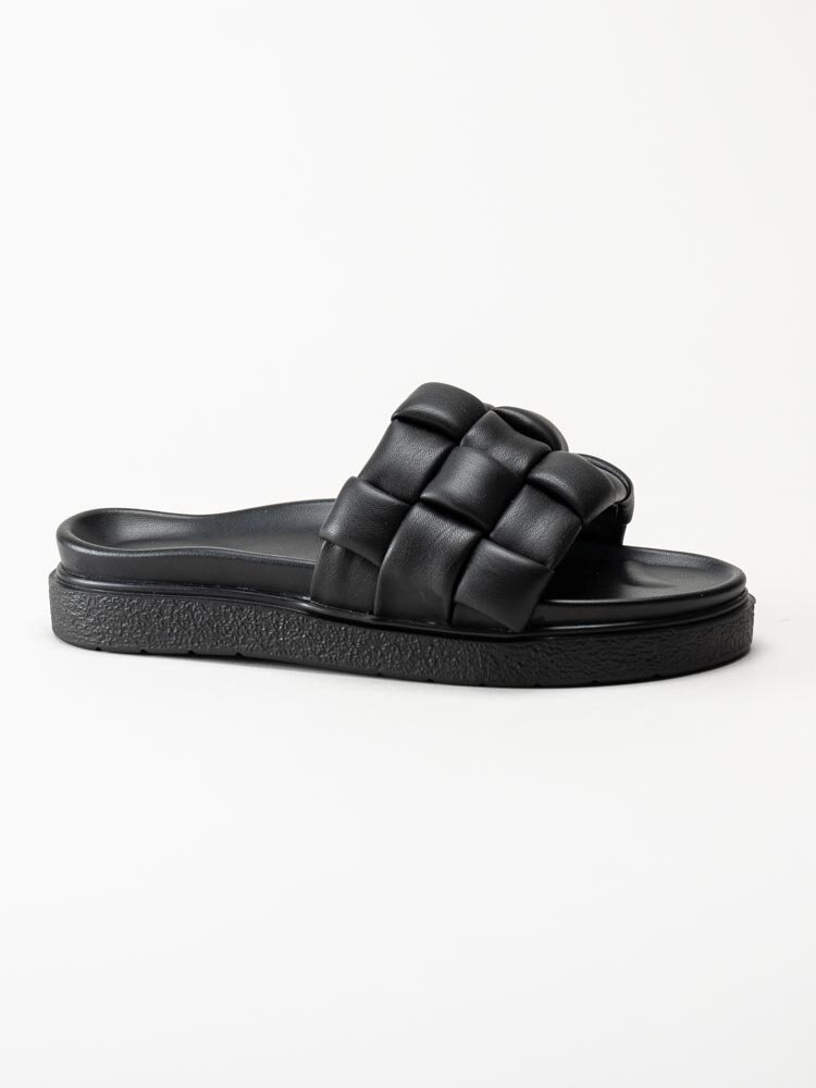 Inuikii - Braided leather - Svarta slip in sandaler i flätat skinn