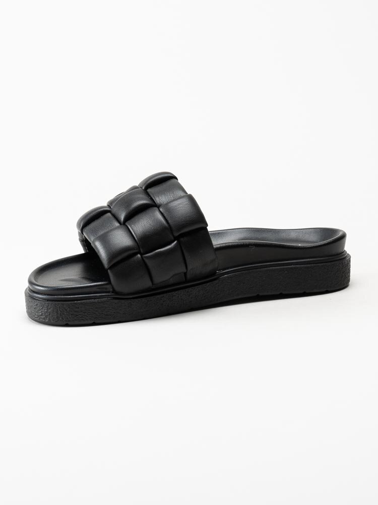Inuikii - Braided leather - Svarta slip in sandaler i flätat skinn