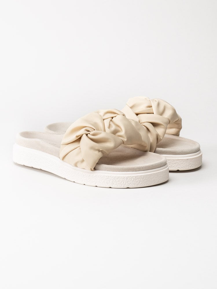 Inuikii - Fjord Flower - Beige slip in sandaler med flätad design