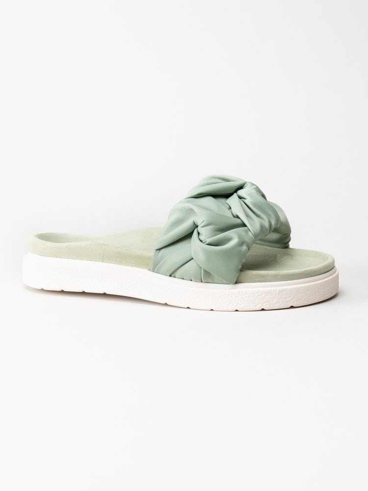Inuikii - Fjord Flower - Ljusgröna slip in sandaler med flätad design