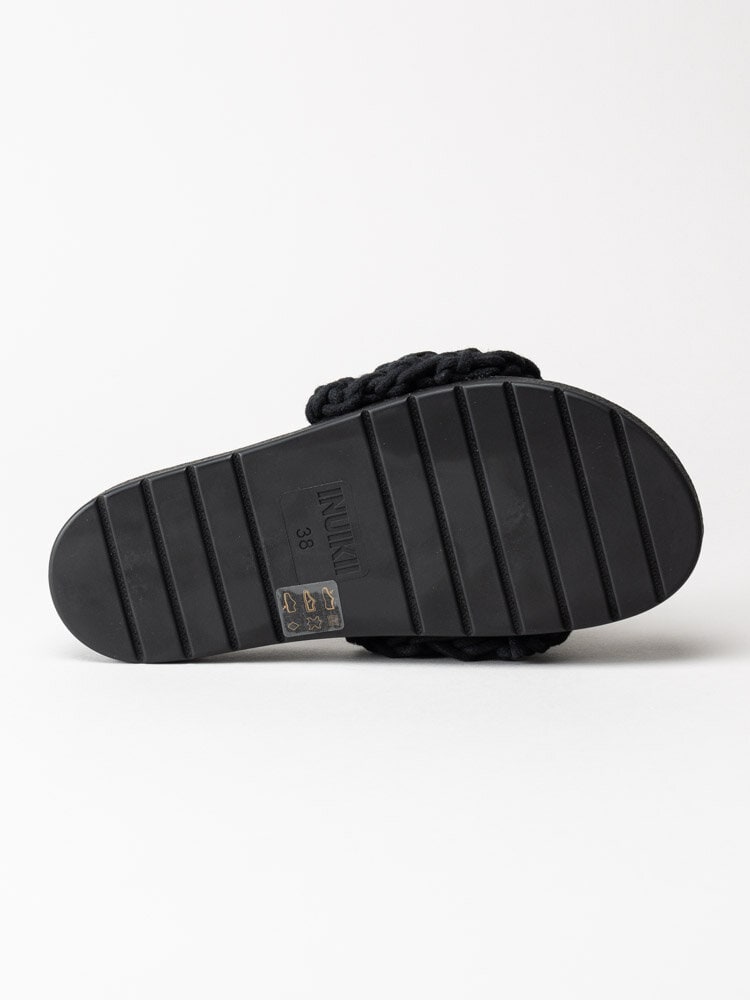 Inuikii - Woven Chain - Svarta slip in sandaler i textil