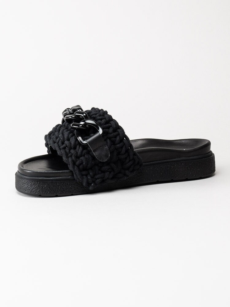 Inuikii - Woven Chain - Svarta slip in sandaler i textil