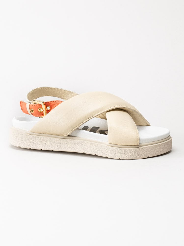 Inuikii - Crossed Print Inuikii - Beige sandaler i skinn