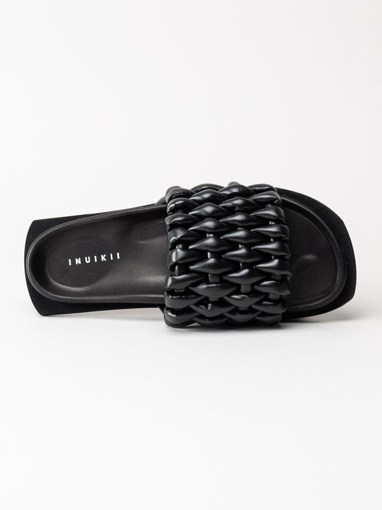 Inuikii - Braided Tube - Svarta slip in sandaler i skinn