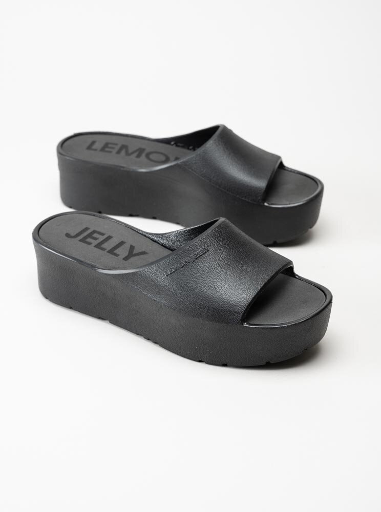 Lemon Jelly - Sunny Kelsie - Svarta slip in sandaler med platå