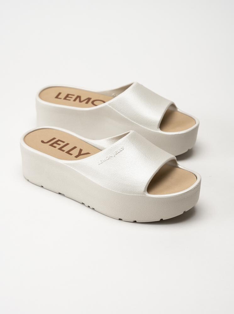 Lemon Jelly - Sunny Kelsie - Ljusbeige slip in sandaler med platå