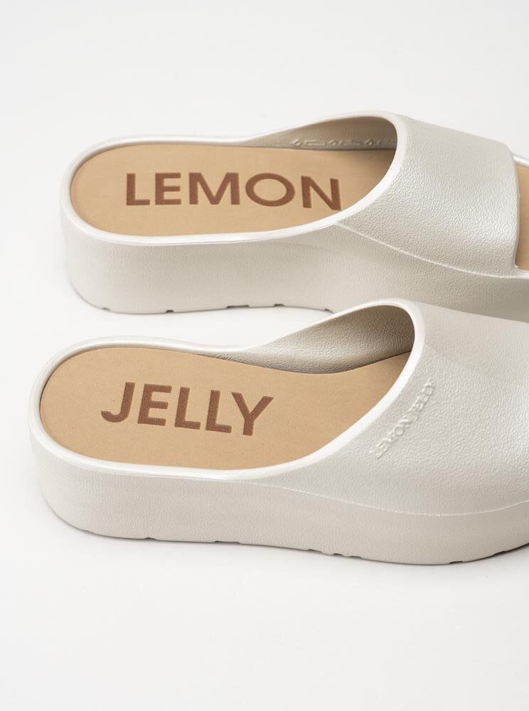 Lemon Jelly - Sunny Kelsie - Ljusbeige slip in sandaler med platå