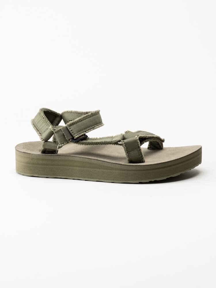 Teva - Midform Universal Canvas - Olivgröna sandaler i textil