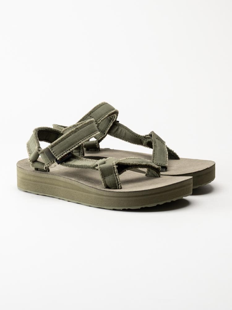 Teva - Midform Universal Canvas - Olivgröna sandaler i textil