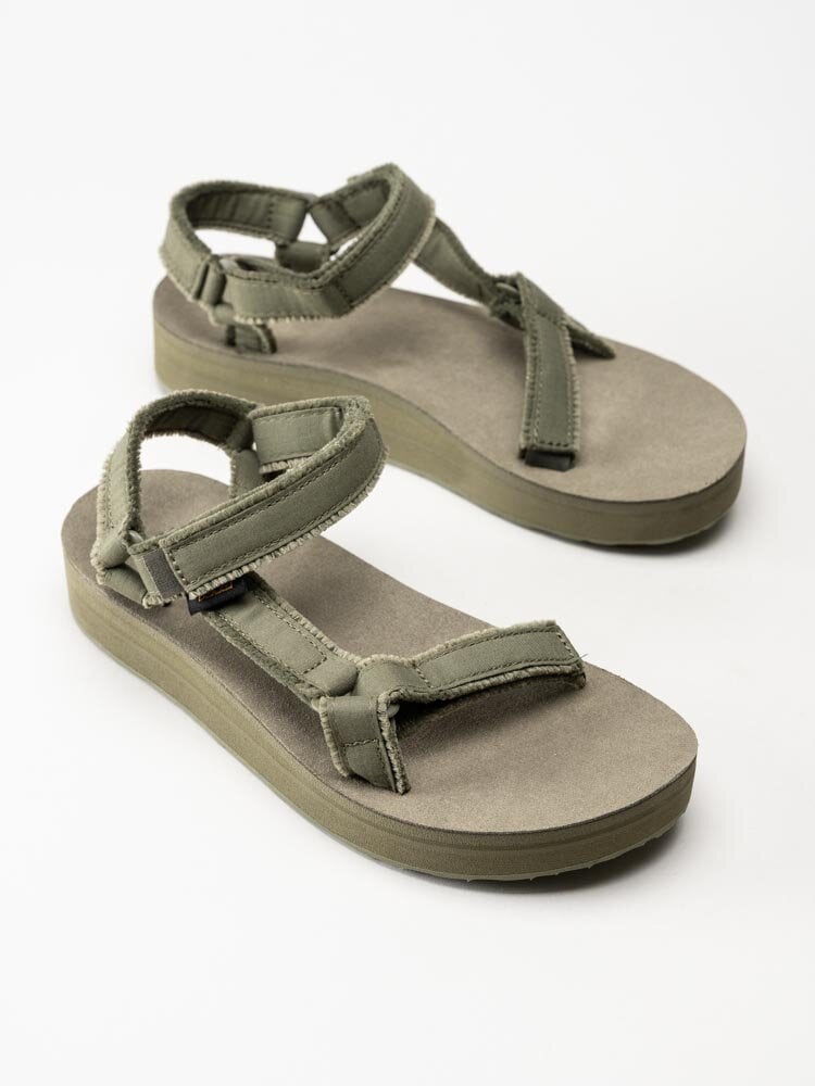 Teva - Midform Universal Canvas - Olivgröna sandaler i textil