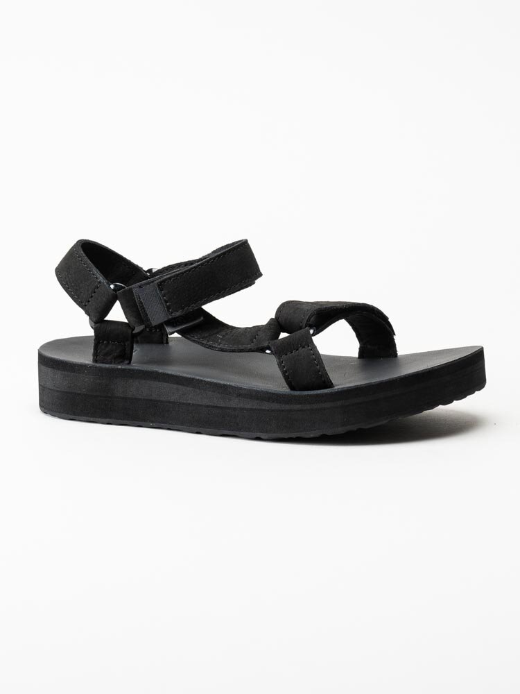 Teva - Midform Universal Leather - Svarta sandaler i skinn