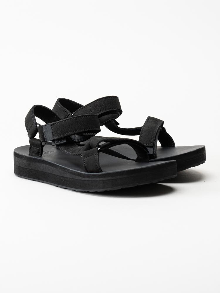 Teva - Midform Universal Leather - Svarta sandaler i skinn