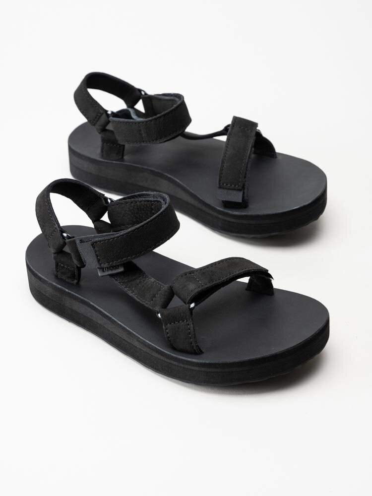 Teva - Midform Universal Leather - Svarta sandaler i skinn