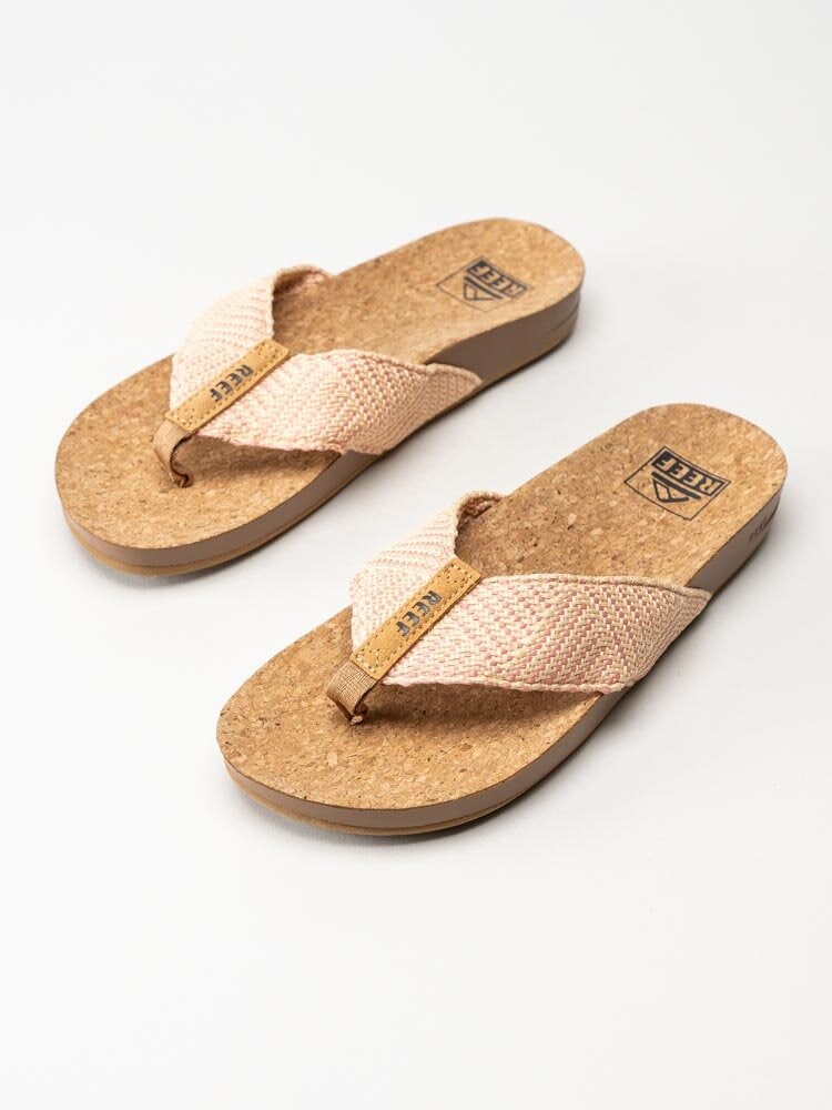 REEF - Cushion Strand - Ljusrosa flip flops i textil