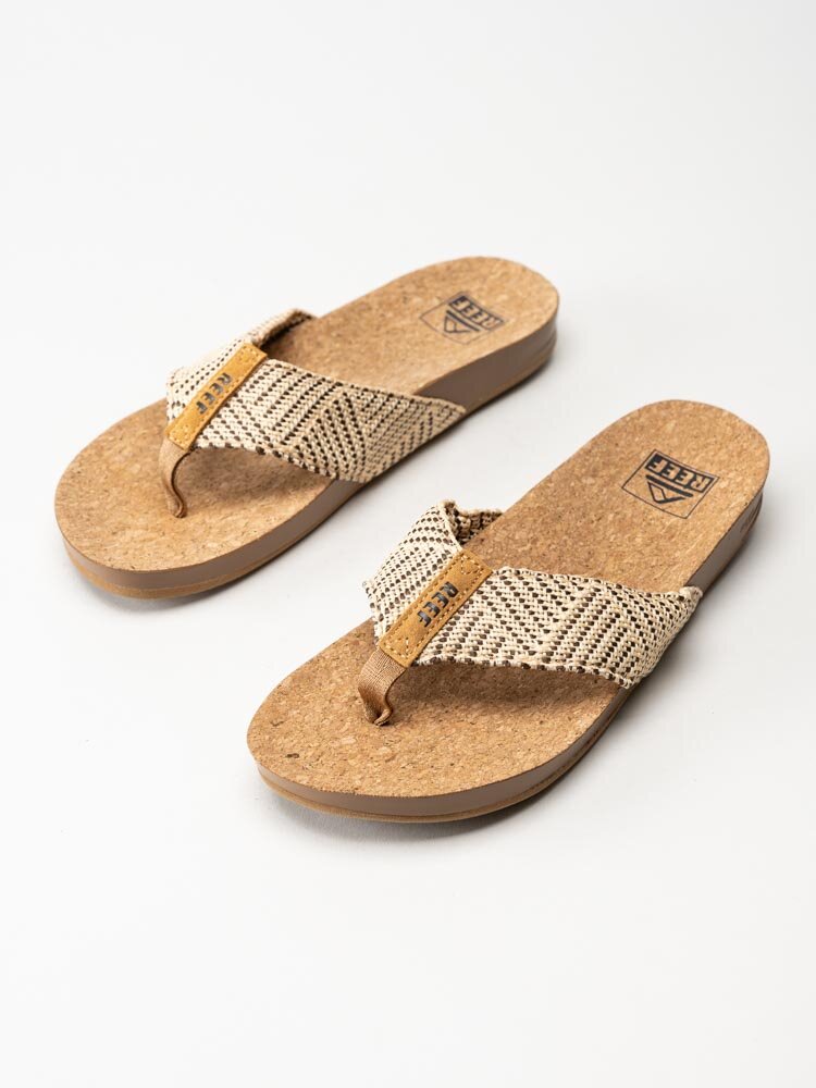 REEF - Cushion Strand - Beige flip flops i textil