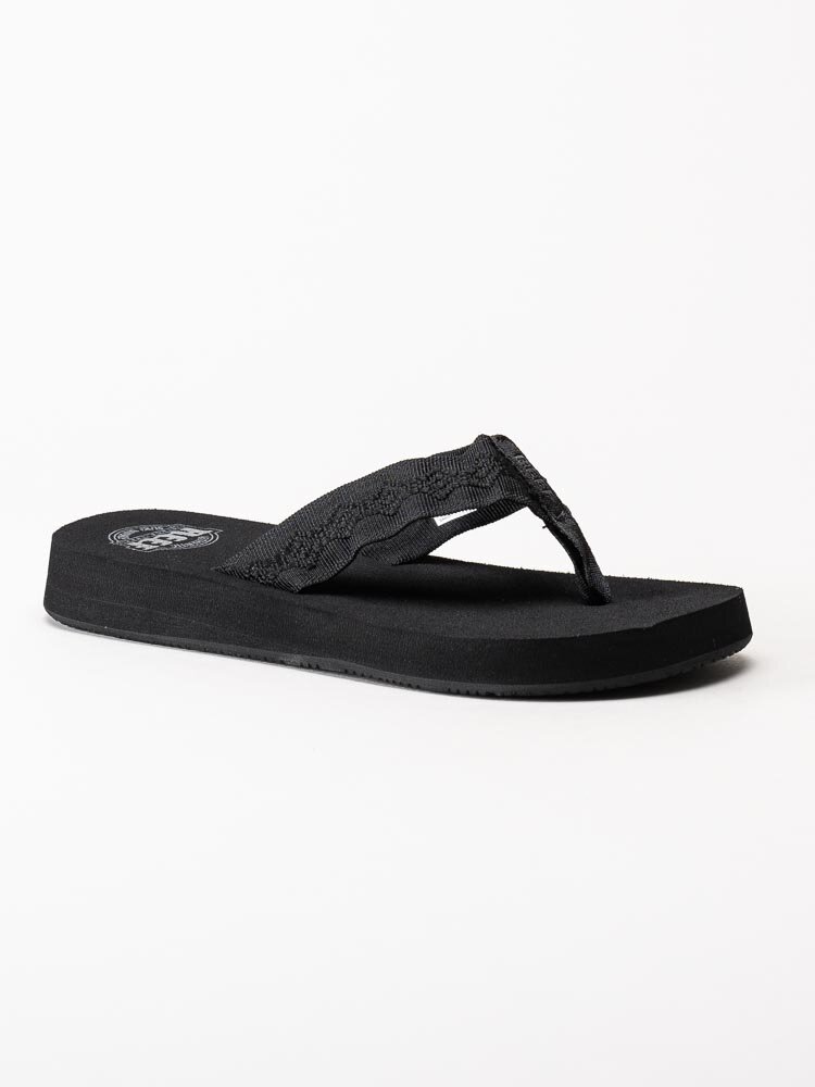 REEF - Sandy - Svarta flip flops i textil